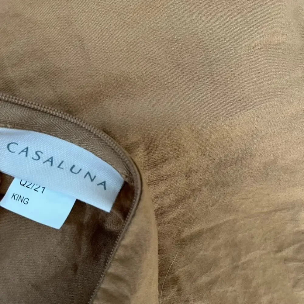 CASALUNA Beige Cotton Gauze King Size Pillow Shams